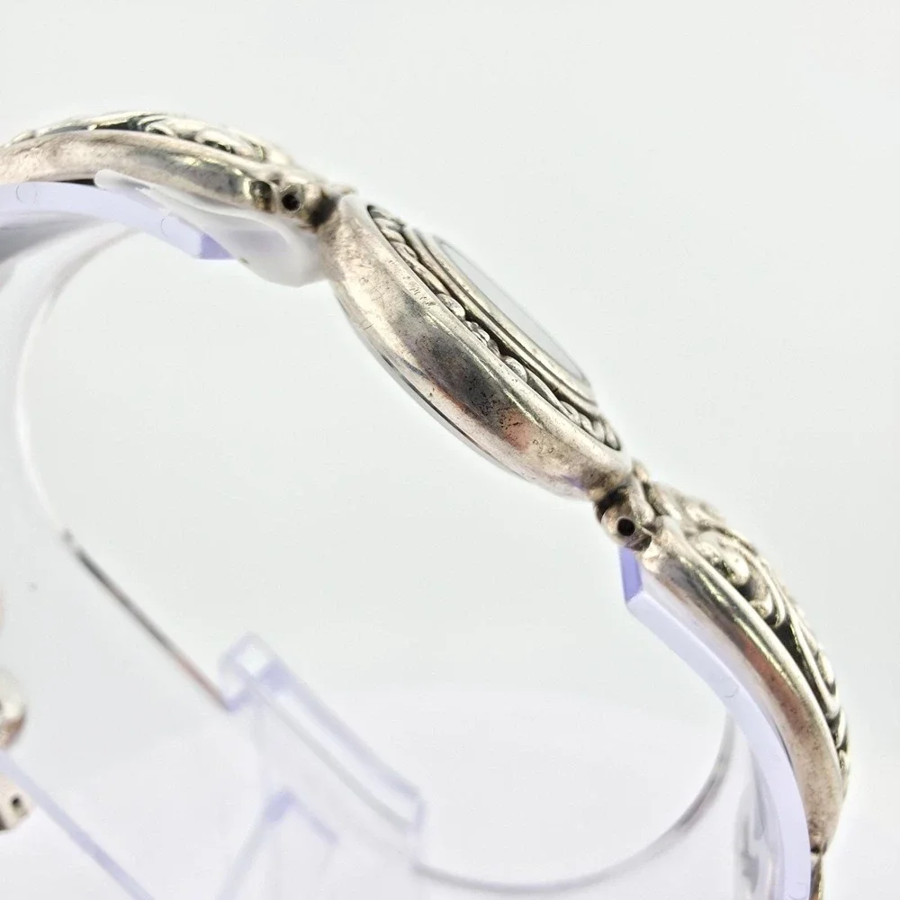 BRIGHTON 'Hollywood' Watch Ornate Open Scrollwork Silver Plate 7